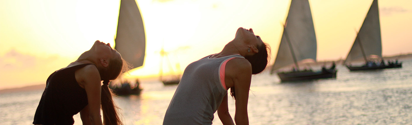 Yoga at sunset